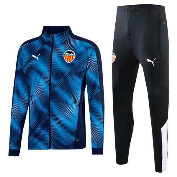 Trainingsanzug Valencia 2019-20 Blau Fussballtrikots Günstig